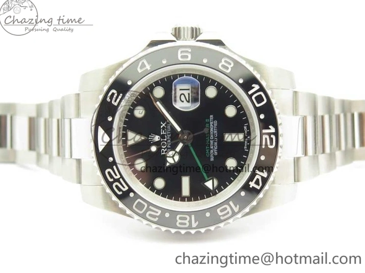 MiroTime 0131 GMT-Master II 116710 LN Black Ceramic 904L Steel DJF Best Edition on SS Bracelet A Bright 3245